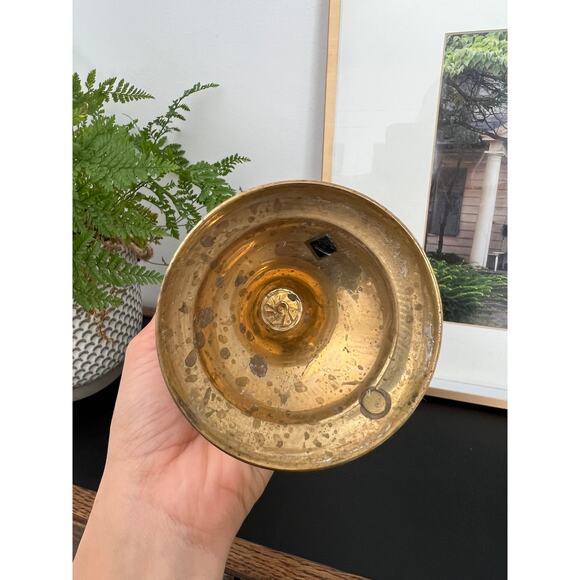 Vintage Tall Brass Vase, Gold, Elegant & Traditional Vase, Bohemian - Picture 10 of 10